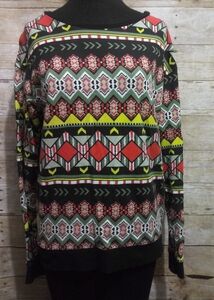 H&M divided multi colored Aztec design sweater